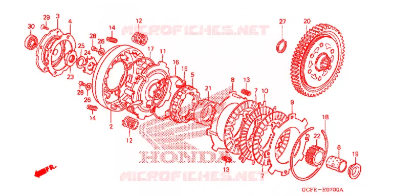 CLUTCH Honda MOTO 70 CRF 2006  CRF70F6