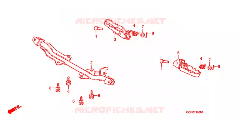 PEDAL Honda MOTO 70 CRF 2006  CRF70F6