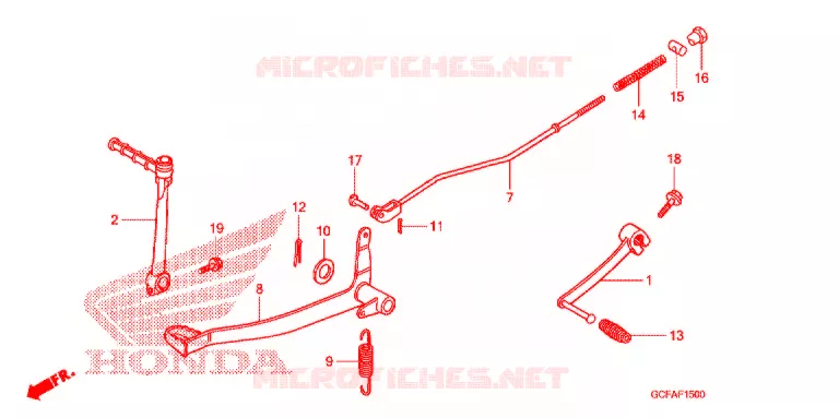 PEDAL Honda MOTO 70 CRF 2010  CRF70F9