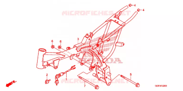 FRAME Honda MOTO 50 CRF 2012  CRF70FC