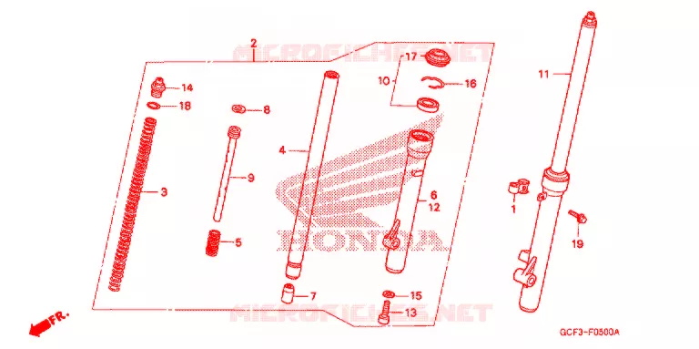 FRONT FORK Honda MOTO 50 CRF 2012  CRF70FC