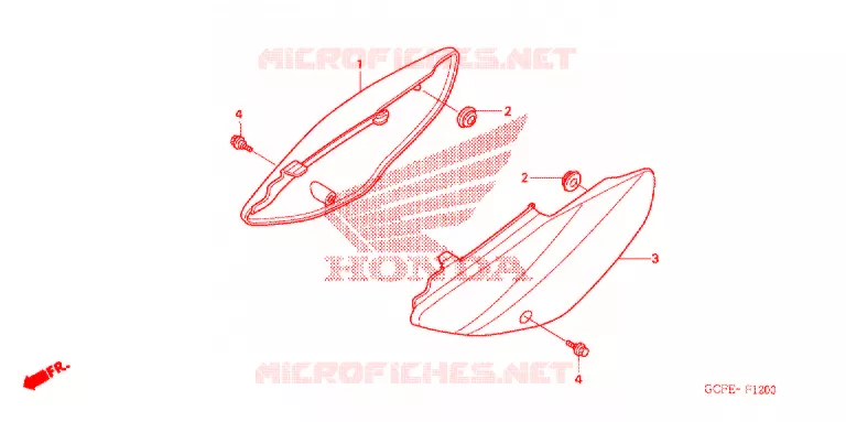 SIDE COVERS Honda MOTO 50 CRF 2012  CRF70FC