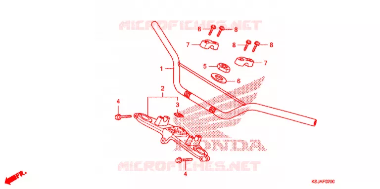 HANDLEBAR Honda MOTO 80 CRF 2008  CRF80F8