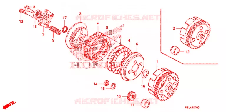 CLUTCH Honda MOTO 80 CRF 2010  CRF80F9