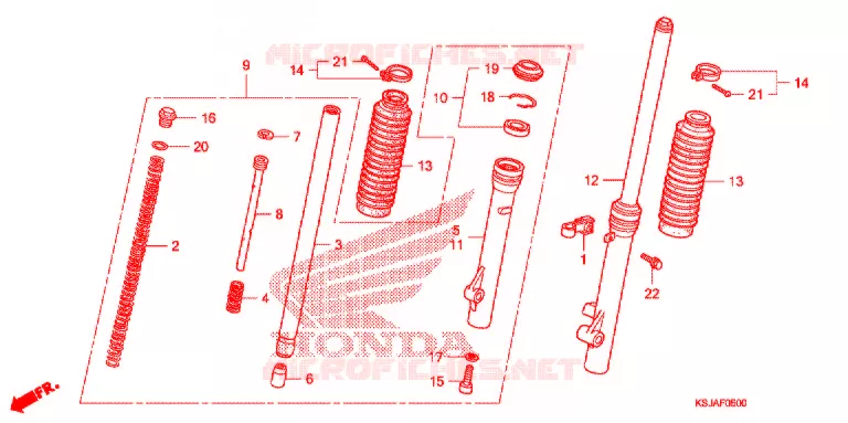 FRONT FORK Honda MOTO 80 CRF 2010  CRF80F9