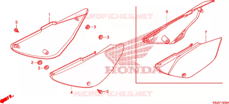 SIDE COVERS Honda MOTO 80 CRF 2010  CRF80F9