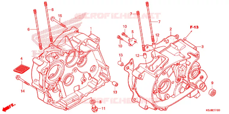 CRANKCASE (CRF80F) Honda MOTO 80 CRF 2012  CRF80FC