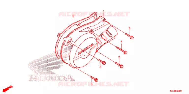 LEFT CRANKCASE COVER - ALTERNATOR (2) Honda MOTO 80 CRF 2012  CRF80FC