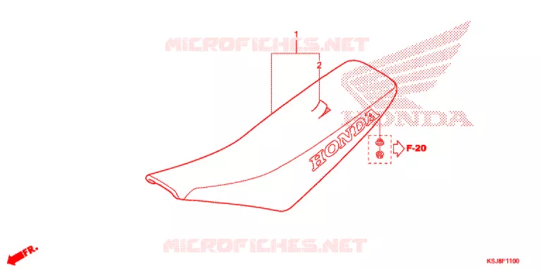 SINGLE SEAT (2) Honda MOTO 80 CRF 2012  CRF80FC