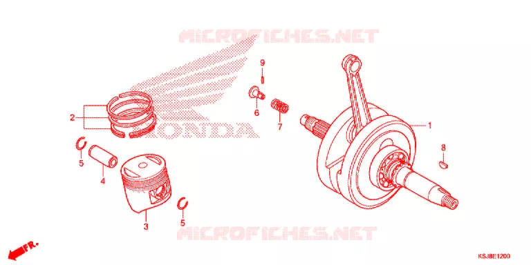 CRANKSHAFT/PISTON  Honda MOTO 80 CRF 2013  CRF80FD