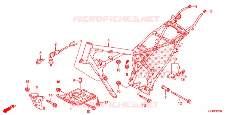 FRAME Honda MOTO 80 CRF 2013  CRF80FD