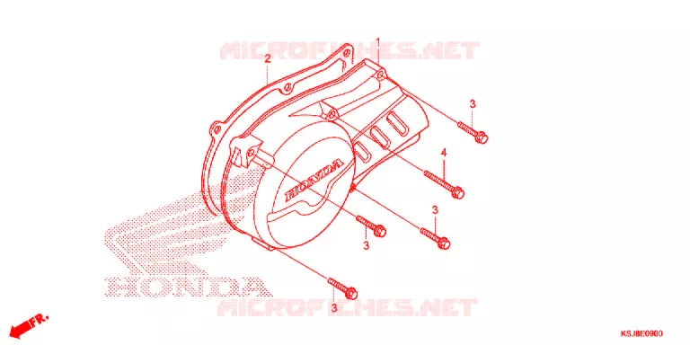 LEFT CRANKCASE COVER - ALTERNATOR (2) Honda MOTO 80 CRF 2013  CRF80FD