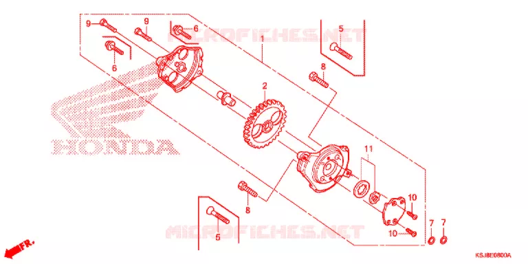 CRANKCASE - OIL PUMP Honda MOTO 80 CRF 2013  CRF80FD