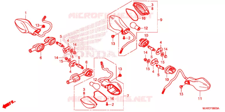 INDICATOR (2) Honda MOTO 500 CBR 2017  CBR500RAH