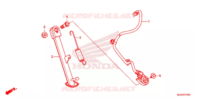 SIDE STAND Honda MOTO 500 CBR 2017  CBR500RAH