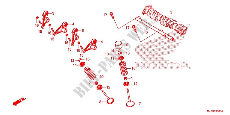CAMSHAFT for Honda AFRICA TWIN 1000 ABS WHITE 2017