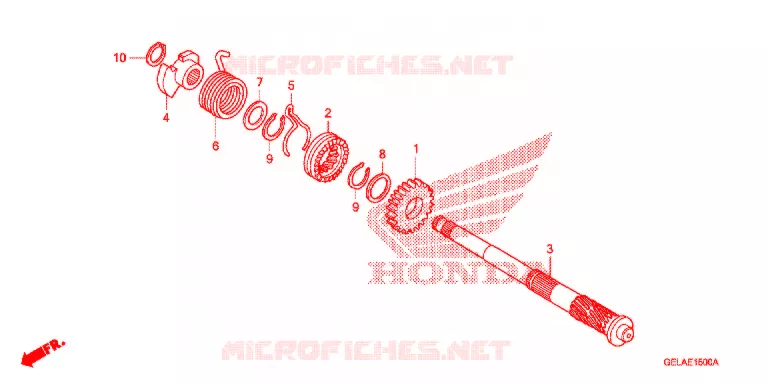 KICKSTARTER AXLE Honda MOTO 50 CRF 2009  CRF50F9