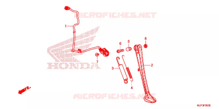 SIDE STAND Honda MOTO 1000 AFRICA-TWIN 2017  CRF1000DH