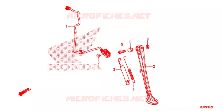SIDE STAND Honda MOTO 1000 AFRICA-TWIN 2017  CRF1000DH