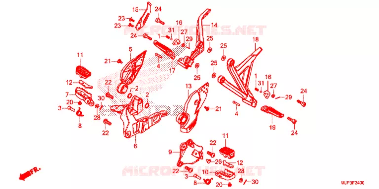 PEDAL Honda MOTO 1000 AFRICA-TWIN 2017  CRF1000DH