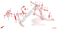 MAIN STAND   BRAKE PEDAL for Honda GL 1800 GOLD WING BASE,  RED 2015