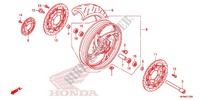 FRONT WHEEL for Honda CB 1000 R ABS RED 2014