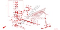 REAR BRAKE MASTER CYLINDER for Honda CB 1000 R ABS RED 2014