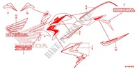 STICKERS (3) for Honda CB 1000 R ABS RED 2014