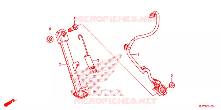 SIDE STAND Honda MOTO 500 CBR 2016  CBR500RAG