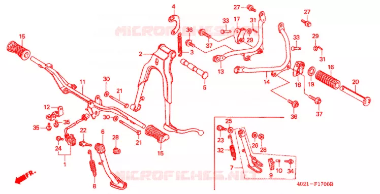 FOOT REST - STAND Honda MOTO 125 CD 2001  CD125T1