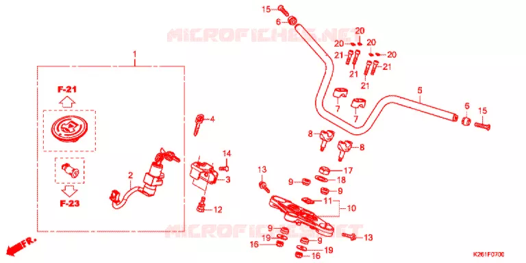 HANDLEBAR Honda MOTO 125 MSX 2013  MSX125D