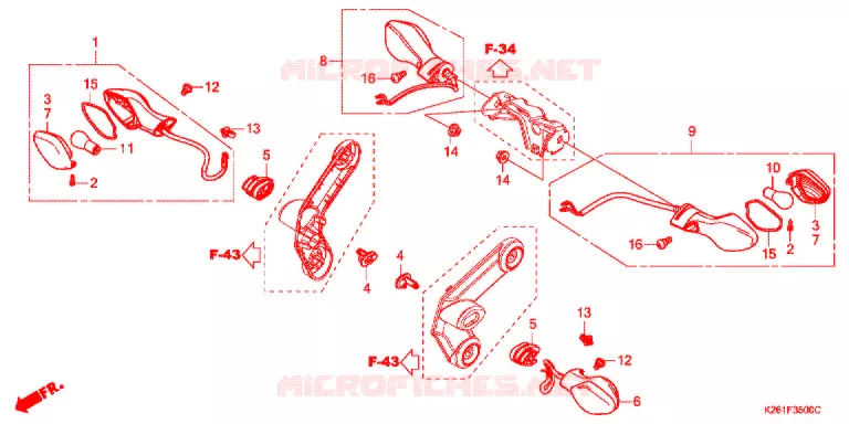 INDICATOR (2) Honda MOTO 125 GROM 2014  MSX125D