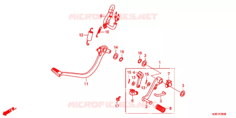 PEDAL Honda MOTO 125 MSX 2013  MSX125D