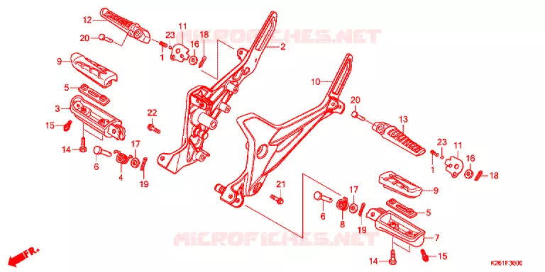 PEDAL Honda MOTO 125 MSX 2013  MSX125D