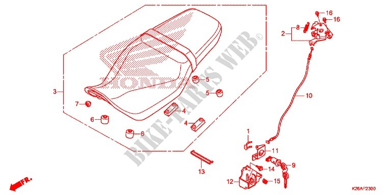 SINGLE SEAT (2) for Honda GROM 125 2016