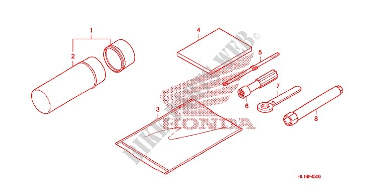 TOOLS   BATTERY BOX for Honda BIG RED 700 RED 2009