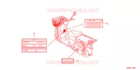 CAUTION LABEL (1) for Honda BENLY 50 YUSEI 2012