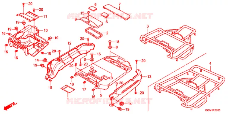 LUGGAGE RACK Honda MOTO 50 BENLY 2012  MW501WHC