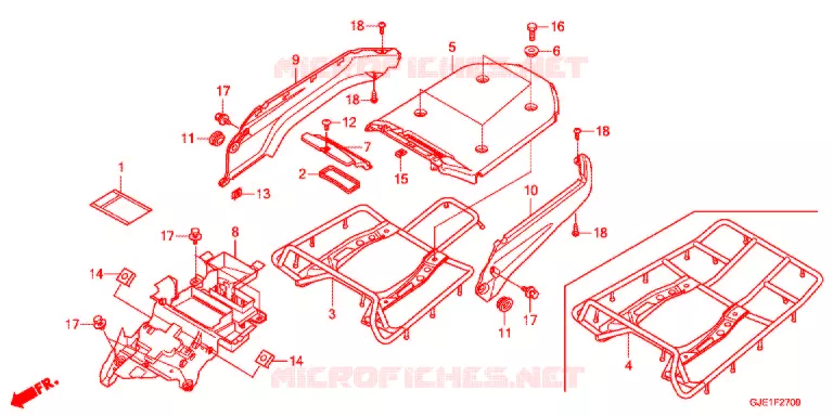 LUGGAGE RACK Honda MOTO 50 BENLY 2017  MW502WHG