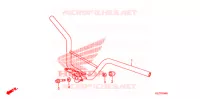 HANDLEBAR for Honda RUCKUS 50 RED 2009