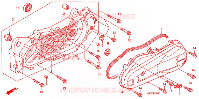 SWINGARM - LEFT CRANKCASE COVER Honda SCOOTER 50 RUCKUS 2012  NPS50C_A