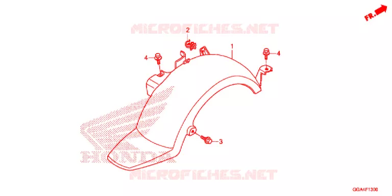 REAR FENDER Honda SCOOTER 50 RUCKUS 2014  NPS50E