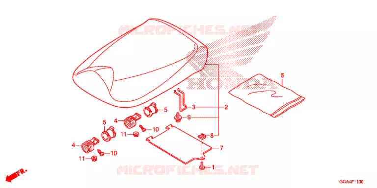 SINGLE SEAT (2) Honda SCOOTER 50 RUCKUS 2014  NPS50E