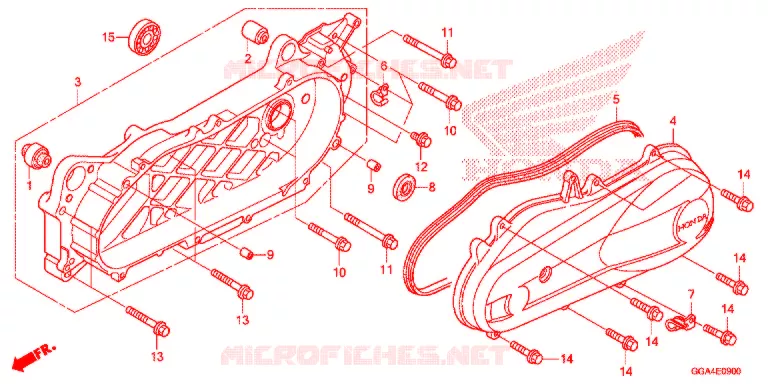 SWINGARM - LEFT CRANKCASE COVER Honda SCOOTER 50 RUCKUS 2014  NPS50E