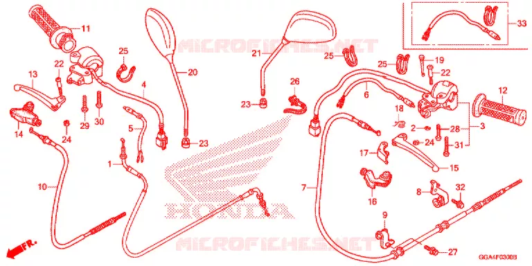 LEVER - SWITCH - CABLE (1) Honda SCOOTER 50 RUCKUS 2015  NPS50F