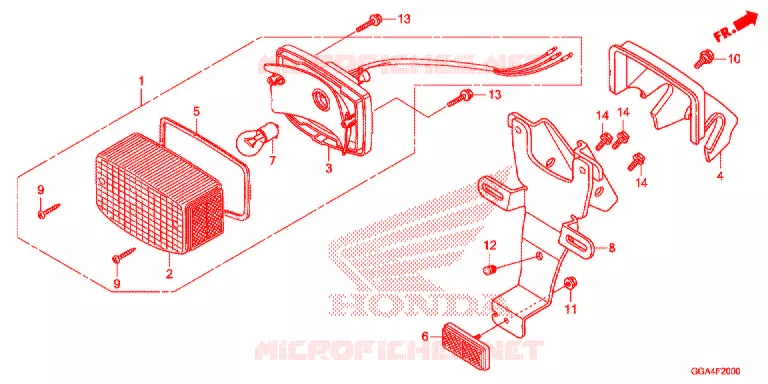 TAILLIGHT (2) Honda SCOOTER 50 RUCKUS 2015  NPS50F