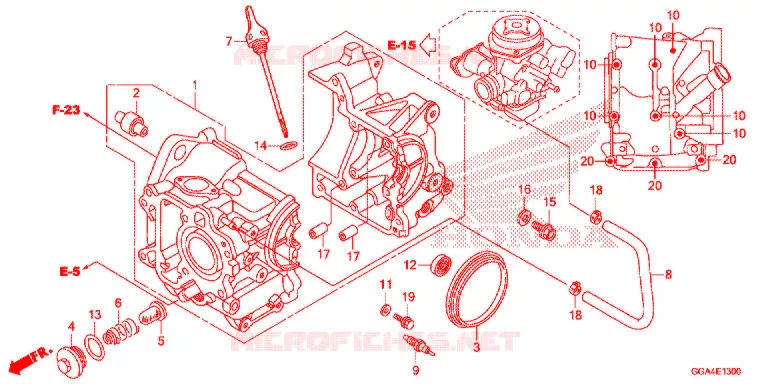 CRANKCASE - OIL PUMP Honda SCOOTER 50 RUCKUS 2016  NPS50G