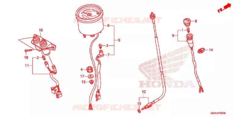 METER Honda SCOOTER 50 RUCKUS 2016  NPS50G