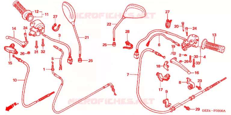 LEVER - SWITCH - CABLE (1) Honda SCOOTER 50 RUCKUS 2004  NPS50S4_A