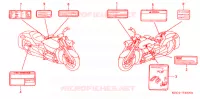 CAUTION LABEL (1) for Honda RUNE 1800 VALKYRIE chrome wheels pullback handlebar 2004